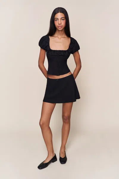 Danielle Guizio Ny Paloma Mini Skirt In Black