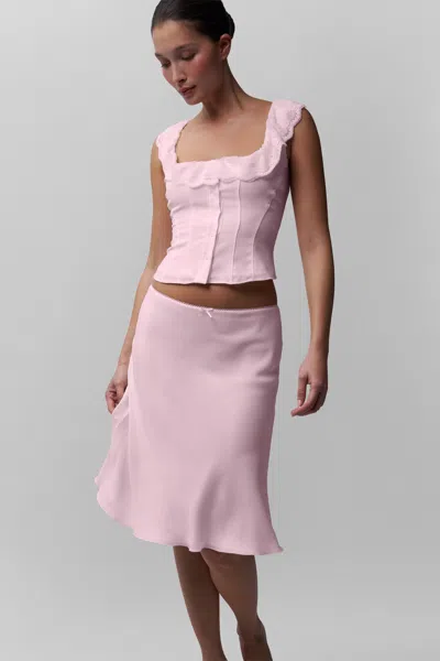 Danielle Guizio Ny Paloma Skirt In Baby Pink
