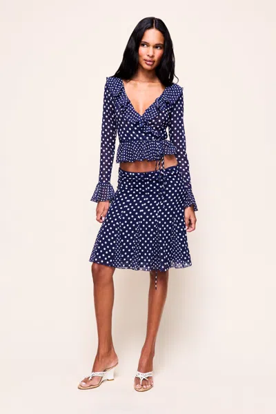 Danielle Guizio Ny Paloma Skirt In Blue
