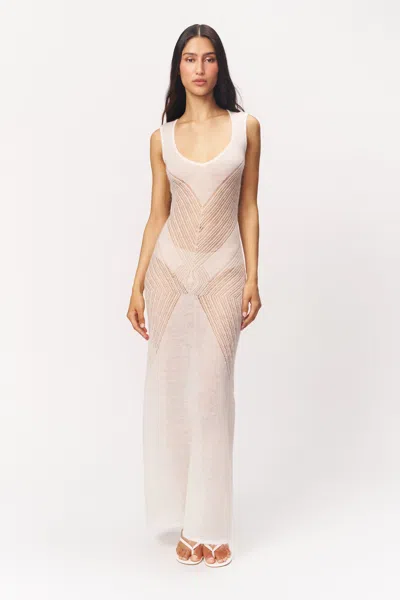 Danielle Guizio Ny Pearl Maxi Dress In White