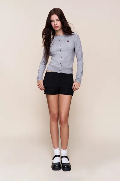 Danielle Guizio Ny Penelope Patch Pocket Short In Black