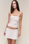 Danielle Guizio Ny Pleated Micro Mini Skirt In Black