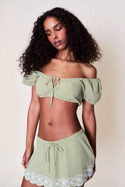 Danielle Guizio Ny Ravello Gingham Top