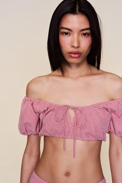 Danielle Guizio Ny Ravello Gingham Top