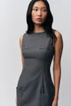 Danielle Guizio Ny Rowan Dress In Heather Grey