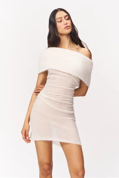 Danielle Guizio Ny Sadie Asymmetrical Dress In White