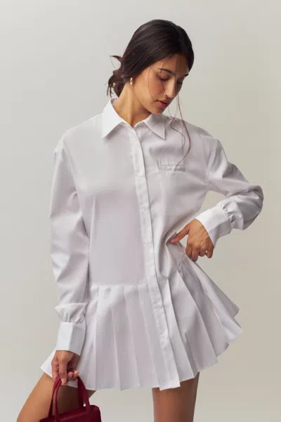 Danielle Guizio Ny Sennae Shirt Dress In White