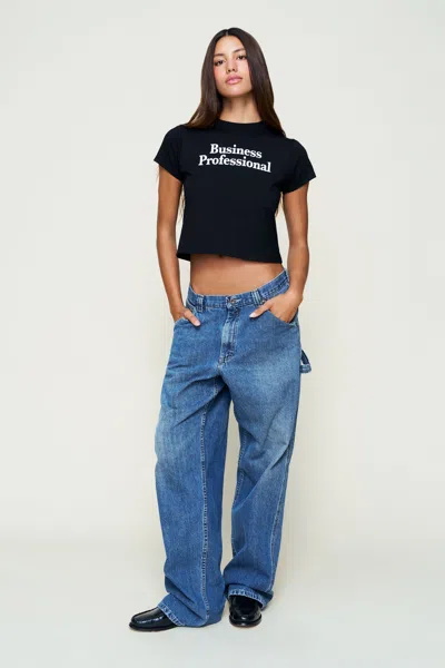 Danielle Guizio Ny Shrunken Tee In Blue