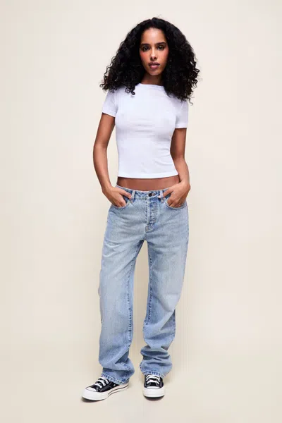 Danielle Guizio Ny Sol Relaxed Wide Leg Denim Pant In Brown