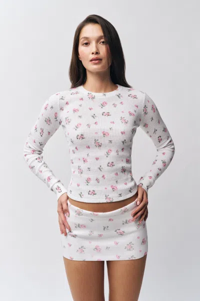 Danielle Guizio Ny Thermal Skort In White
