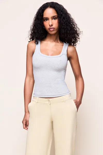 Danielle Guizio Ny Wide Strap Tank In Gray