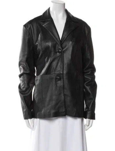 Pre-owned Danielle Guizio Nylon Blazer In Black