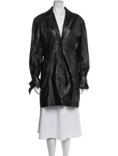 Pre-owned Danielle Guizio Nylon Coat In Black