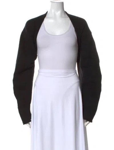 Pre-owned Danielle Guizio Nylon Crew Neck Sweater In Black