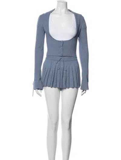 Pre-owned Danielle Guizio Nylon Skirt Set In Blue
