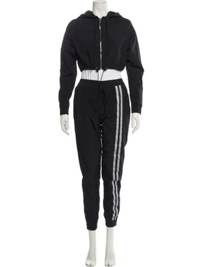Pre-owned Danielle Guizio Nylon Striped Pant Set In Black