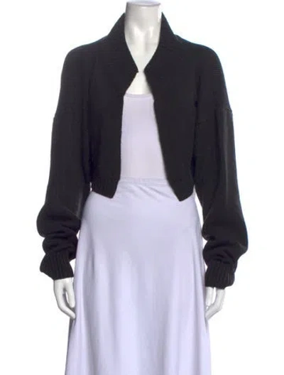 Pre-owned Danielle Guizio Open Front Sweater In Black