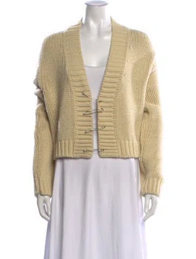 Pre-owned Danielle Guizio Open Front Sweater In Neutral