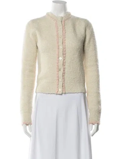 Pre-owned Danielle Guizio Open Front Sweater In Neutrals
