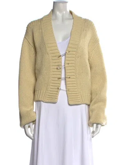 Pre-owned Danielle Guizio Open Front Sweater In Neutrals