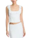 Danielle Guizio Paloma Top In White