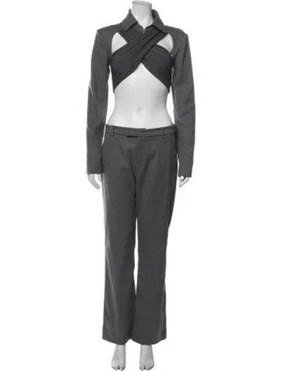 Pre-owned Danielle Guizio Pant Set In Grey