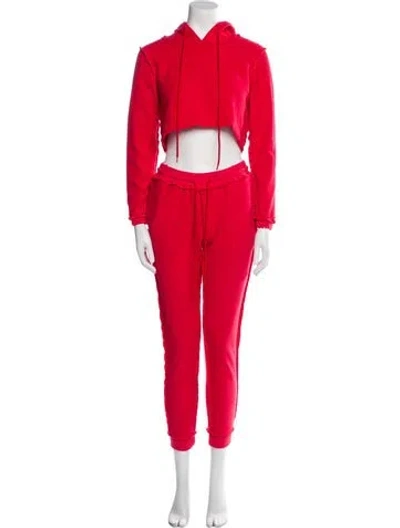 Pre-owned Danielle Guizio Pant Set In Red