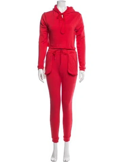 Pre-owned Danielle Guizio Pantsuit In Red