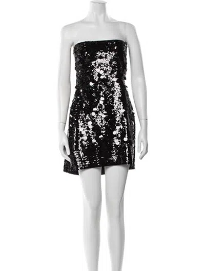 Pre-owned Danielle Guizio Patterned Mini Dress W/ Tags In Brown