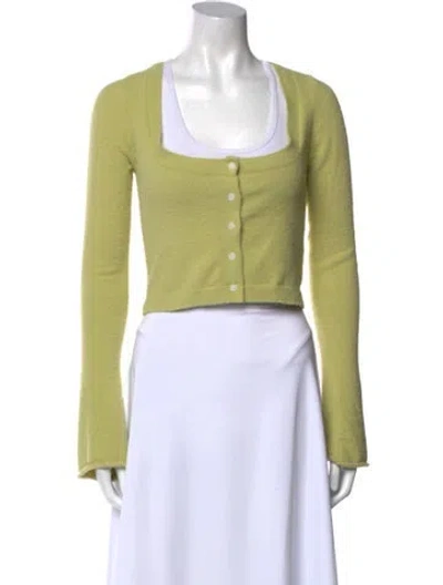 Pre-owned Danielle Guizio Scoop Neck Sweater In Green