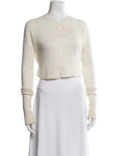 Pre-owned Danielle Guizio Scoop Neck Sweater In Neutral
