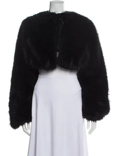 Pre-owned Danielle Guizio Silk Jacket In Black