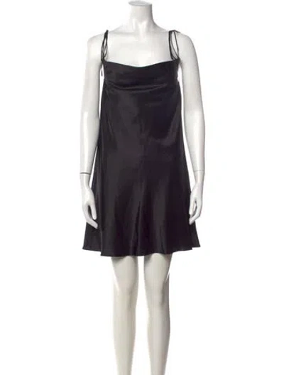 Pre-owned Danielle Guizio Silk Mini Dress W/ Tags In Black