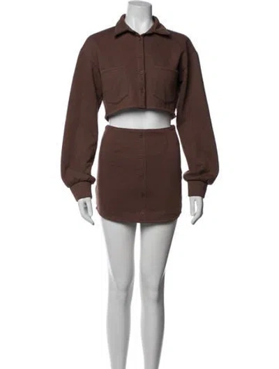 Pre-owned Danielle Guizio Skirt Set W/ Tags In Brown