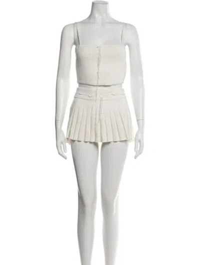 Pre-owned Danielle Guizio Skirt Set In White