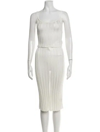 Pre-owned Danielle Guizio Skirt Suit In White