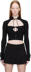 Danielle Guizio Ssense Exclusive Black Long Sleeve T-shirt In Black