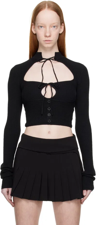 Danielle Guizio Ssense Exclusive Black Long Sleeve T-shirt