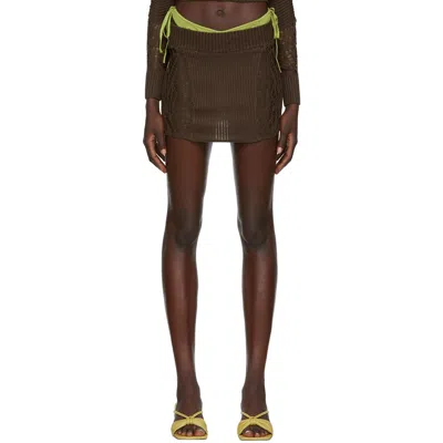 Danielle Guizio Ssense Launches Exclusive Brown Skirt