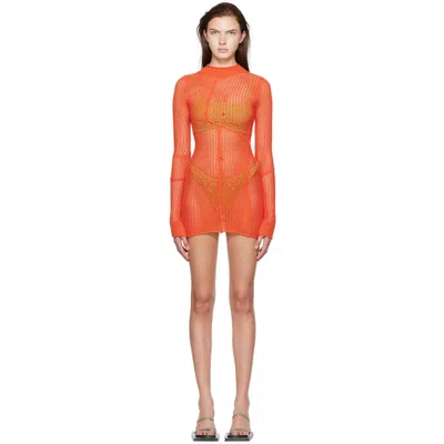 Danielle Guizio Ssense Launches Exclusive Orange Dress
