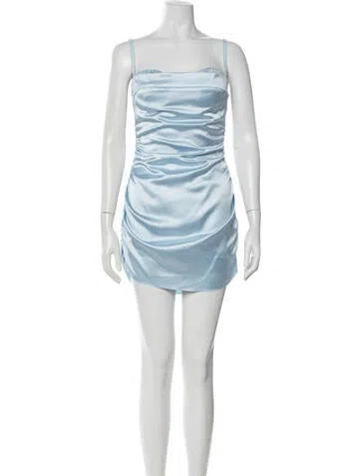 Pre-owned Danielle Guizio Strapless Mini Dress In Blue