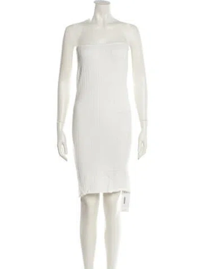 Pre-owned Danielle Guizio Strapless Mini Dress In Neutral