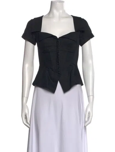 Pre-owned Danielle Guizio Top In Black