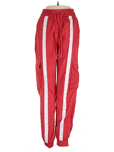 Pre-owned Danielle Guizio Track Pants In Red