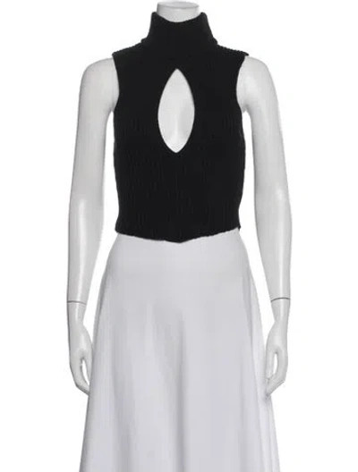 Pre-owned Danielle Guizio Turtleneck Sweater In Black
