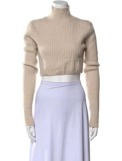 Pre-owned Danielle Guizio Turtleneck Sweater In Neutral