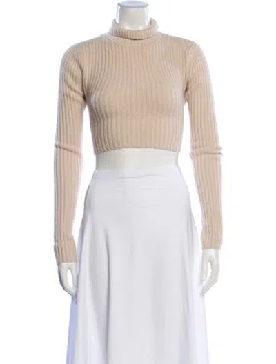 Pre-owned Danielle Guizio Turtleneck Sweater In Neutral