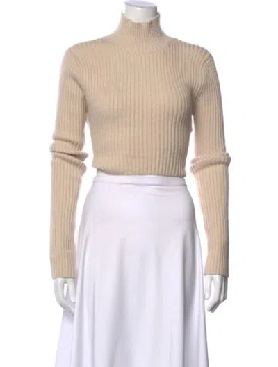 Pre-owned Danielle Guizio Turtleneck Sweater In Neutrals