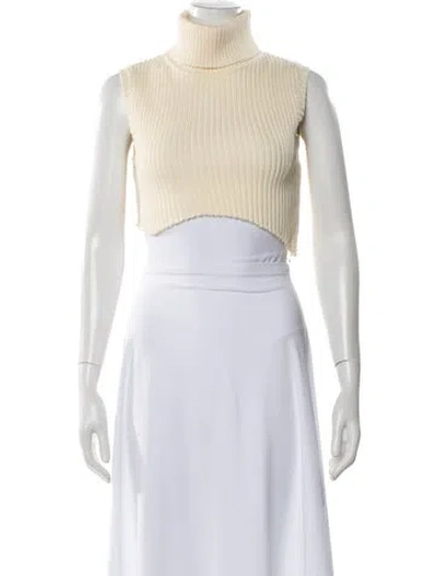 Pre-owned Danielle Guizio Turtleneck Sweater In Neutrals