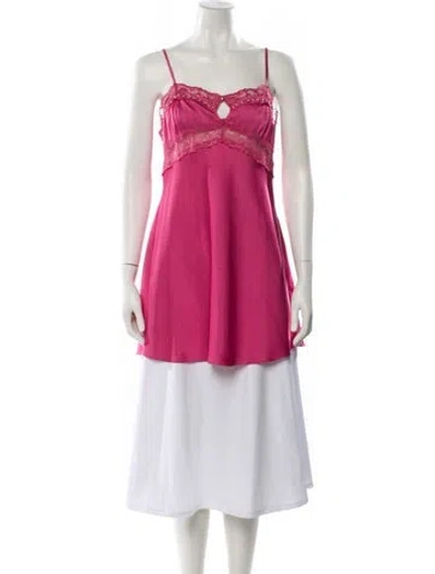 Pre-owned Danielle Guizio V-neck Mini Dress In Black